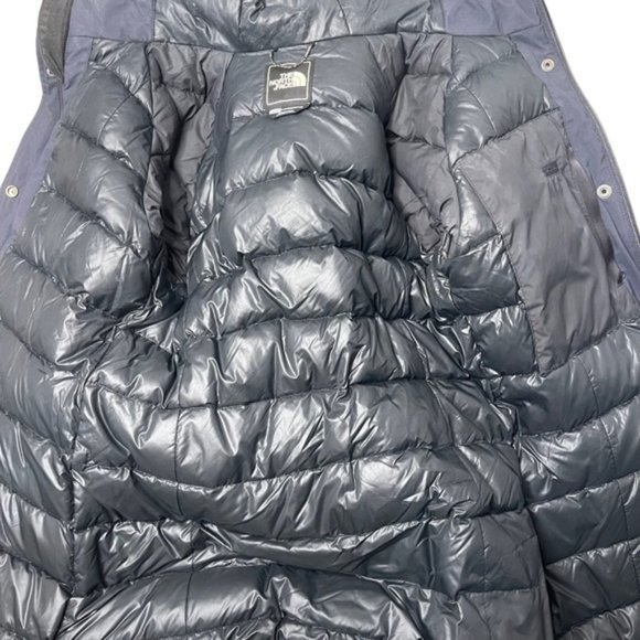 The North Face Black Hyvent Down Mid-Length Parka Hooded Women's XS *Broken Zip* - Picture 2 of 13